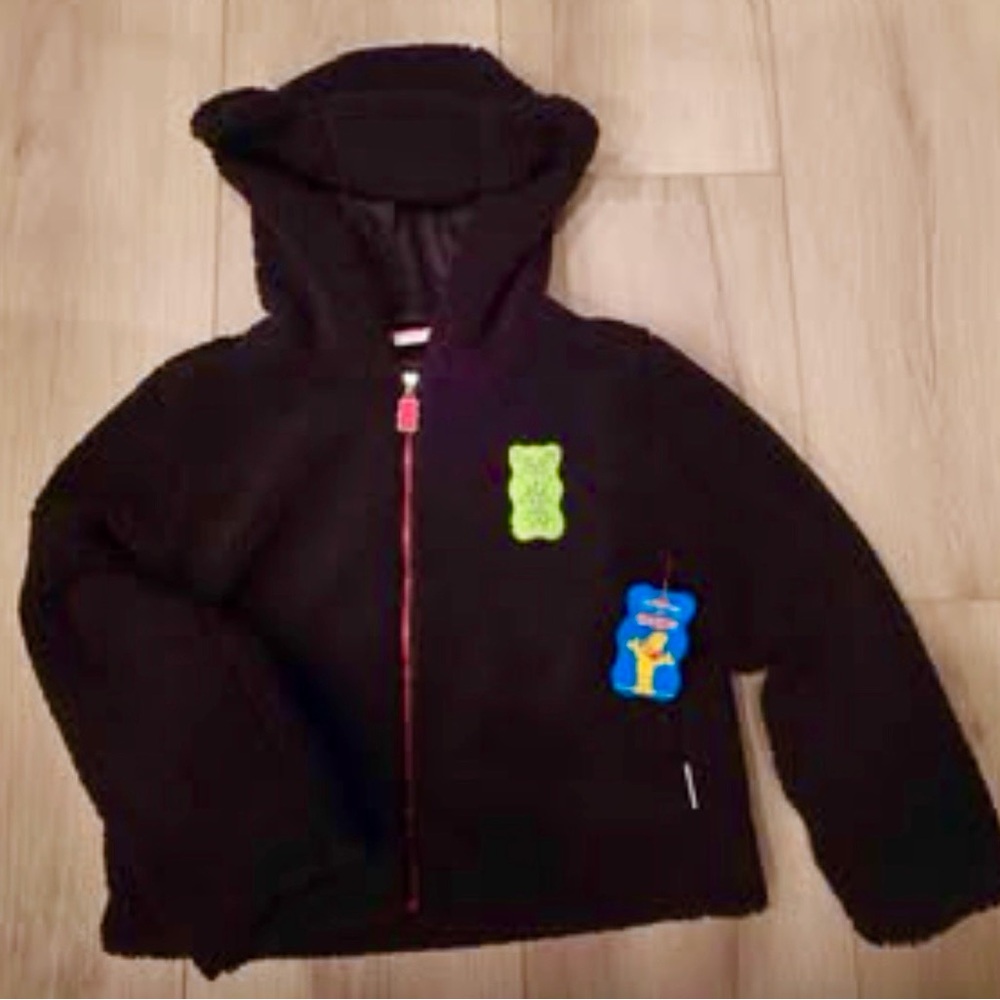 HARIBO Black Hoodie with Green Bear Patch
